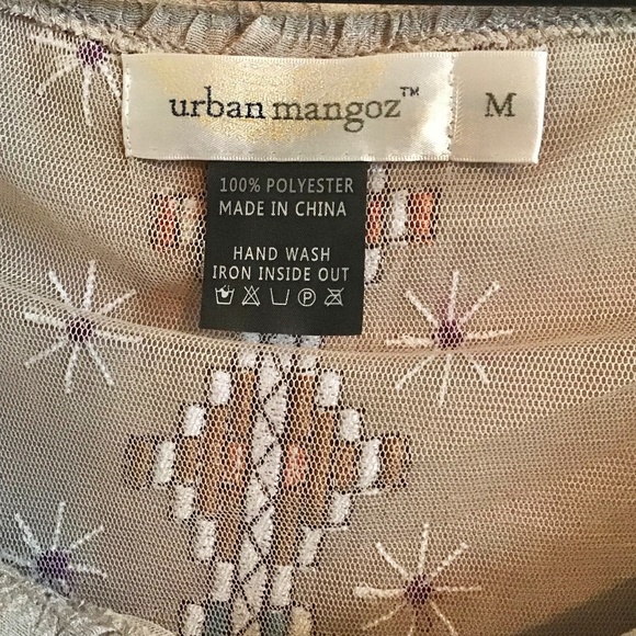 NWOT -Urban Mangoz embroidered boho tunic dress - Picture 7 of 7